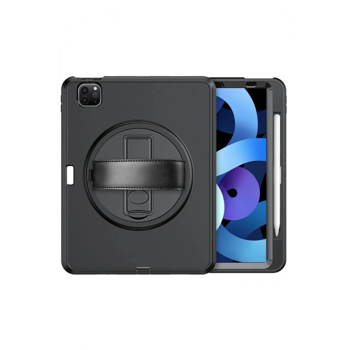 iPad Pro 11 (2018) Kılıf Hand Strap Tablet Kılıfı - Siyah