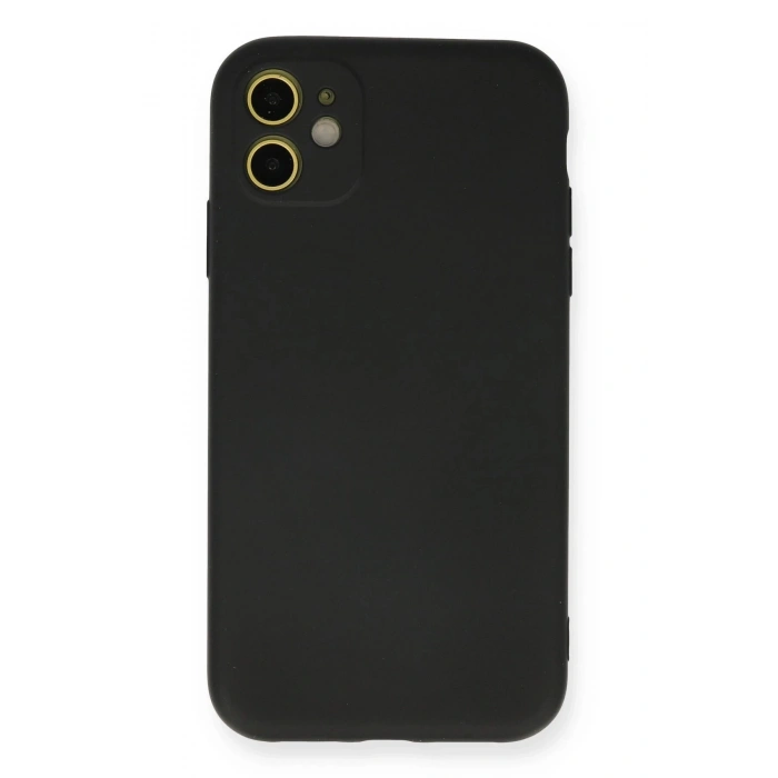 iPhone 11 Kılıf Nano içi Kadife Silikon - Siyah