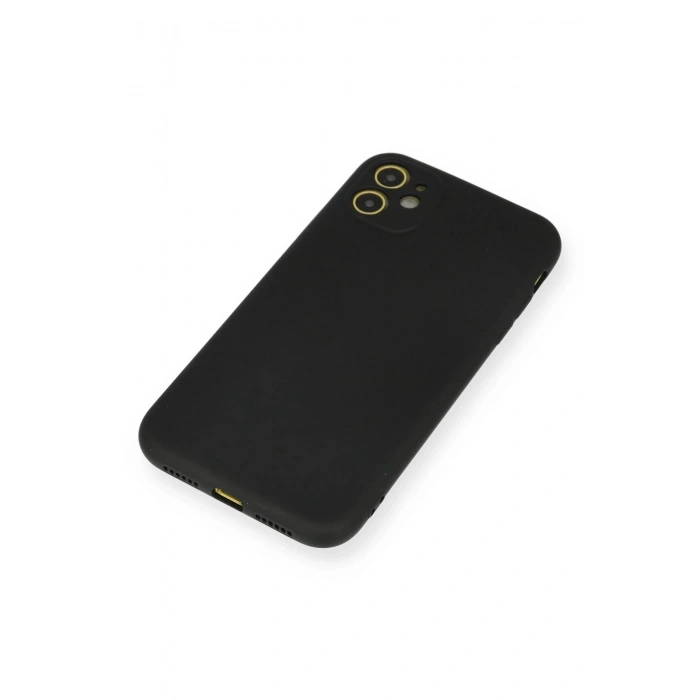 iPhone 11 Kılıf Nano içi Kadife Silikon - Siyah