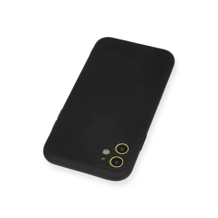 iPhone 11 Kılıf Nano içi Kadife Silikon - Siyah