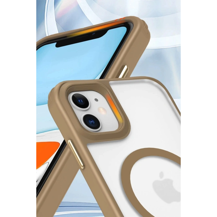 iPhone 12 Kılıf Enka Magsafe Silikon Kılıf - Titan Gri