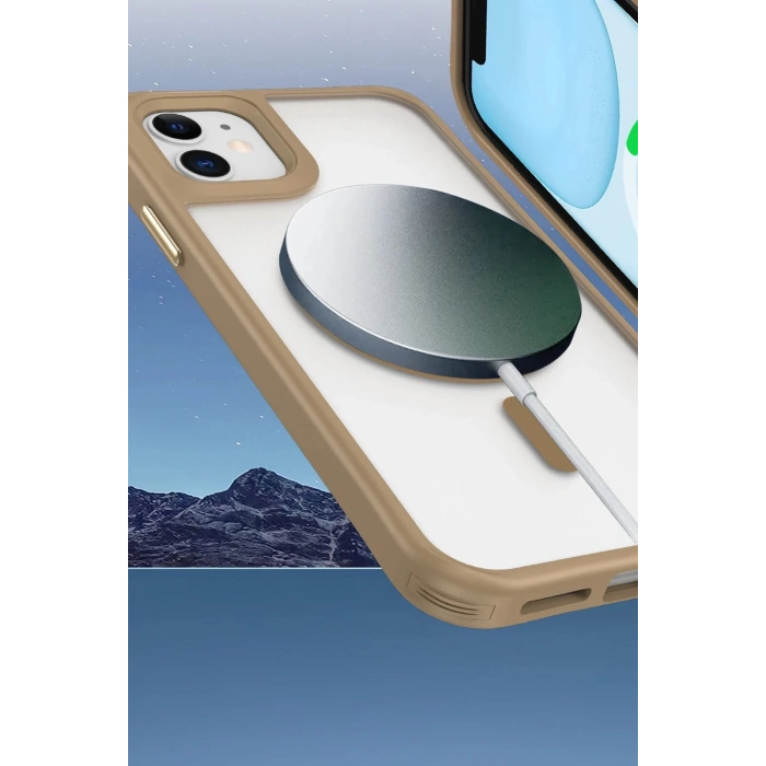 iPhone 12 Kılıf Enka Magsafe Silikon Kılıf - Titan Gri