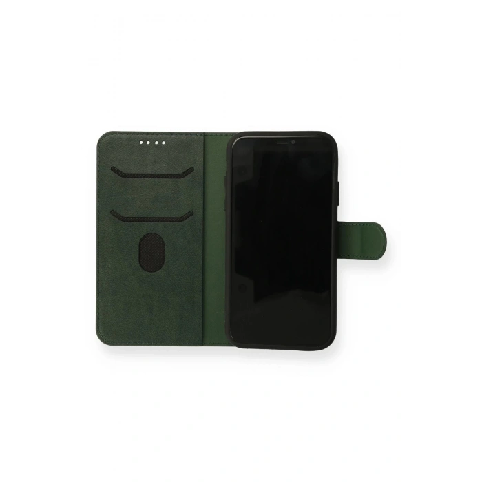 iPhone 13 Mini Kılıf Trend S Plus Kapaklı Kılıf - Yeşil