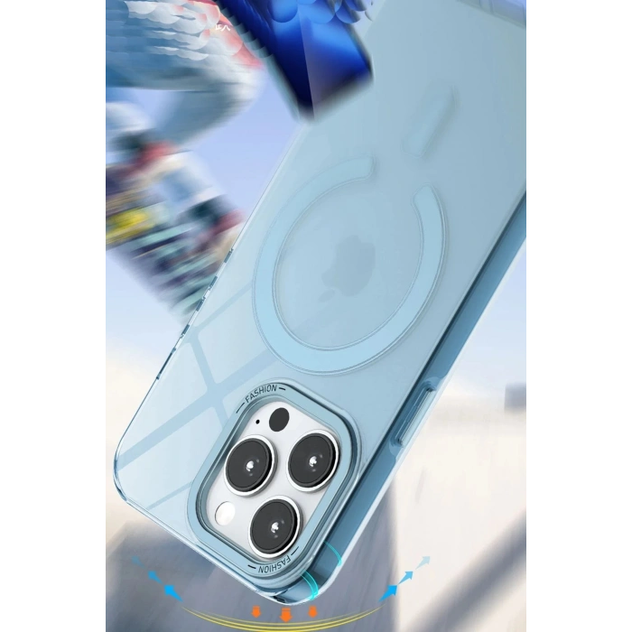 iPhone 15 Pro Max Kılıf Troy Magsafe Kapak - Sarı