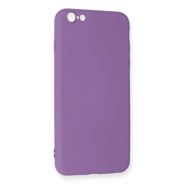 iPhone 6 Plus Kılıf Nano içi Kadife Silikon - Mor