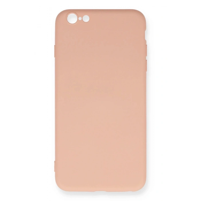 iPhone 6 Plus Kılıf Nano içi Kadife Silikon - Pudra