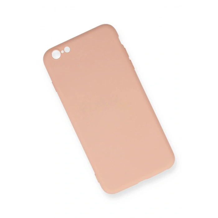 iPhone 6 Plus Kılıf Nano içi Kadife Silikon - Pudra