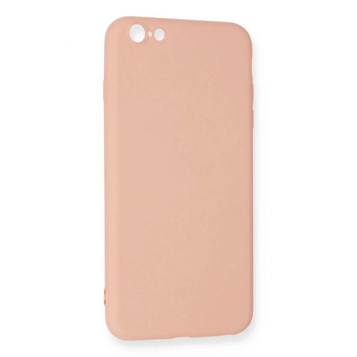 iPhone 6 Plus Kılıf Nano içi Kadife Silikon - Pudra