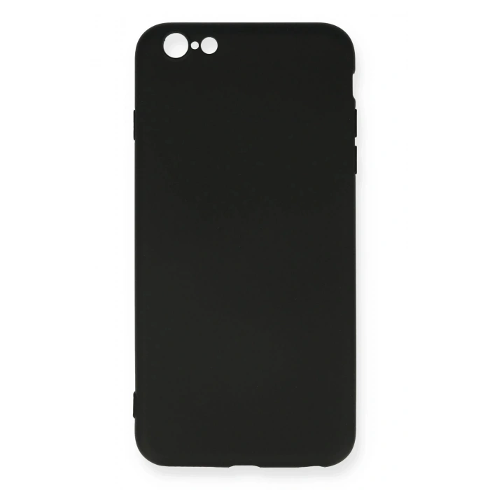 iPhone 6 Plus Kılıf Nano içi Kadife Silikon - Siyah