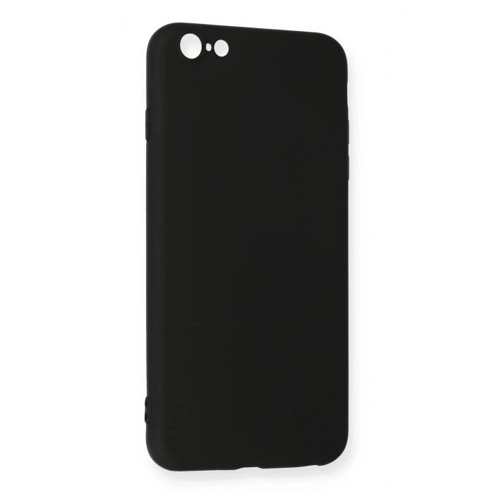 iPhone 6 Plus Kılıf Nano içi Kadife Silikon - Siyah