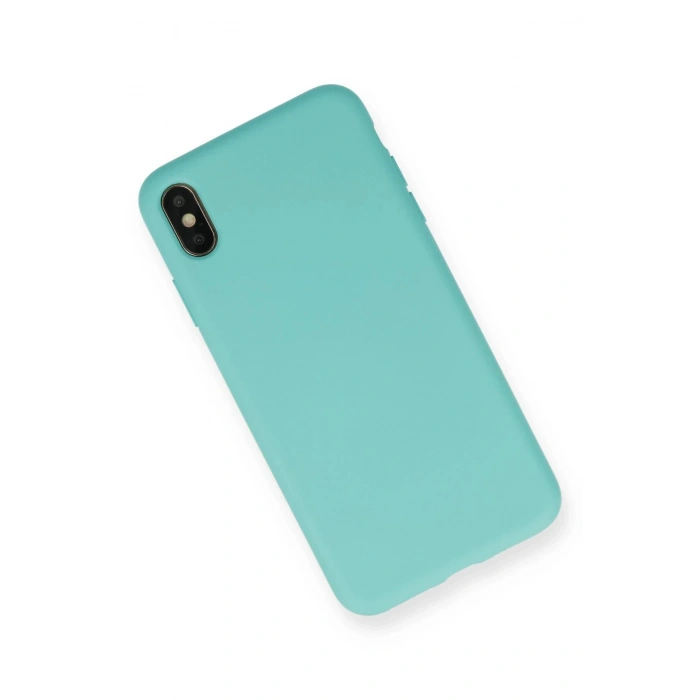 iPhone XS Max Kılıf Nano içi Kadife Silikon - Turkuaz