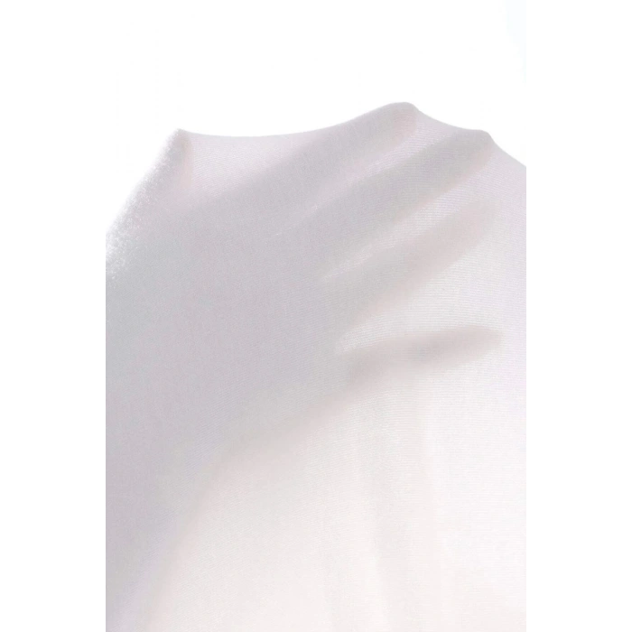 Kadın Beyaz Modern Fit Tek Omuz Cut Out Detaylı Crop Top Bluz