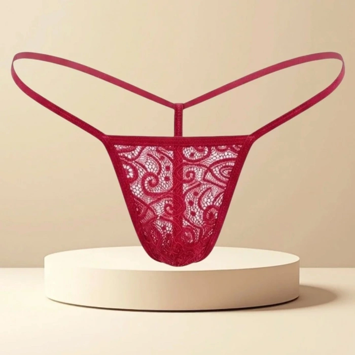 Kadın Premium Dantelli G-string 3’lü Külot Takımı
