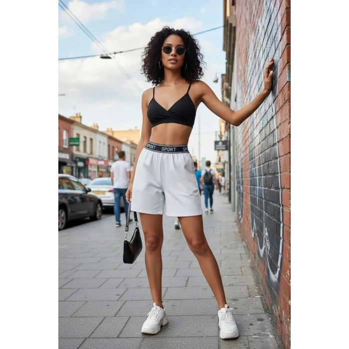 Kadın Siyah Kapsız Crop Top Bluz Sırtı Açık Esnek Kumaş Şık Kadın Üst Giyim