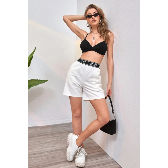 Kadın Siyah Kapsız Sırtı Açık Crop Top Bluz