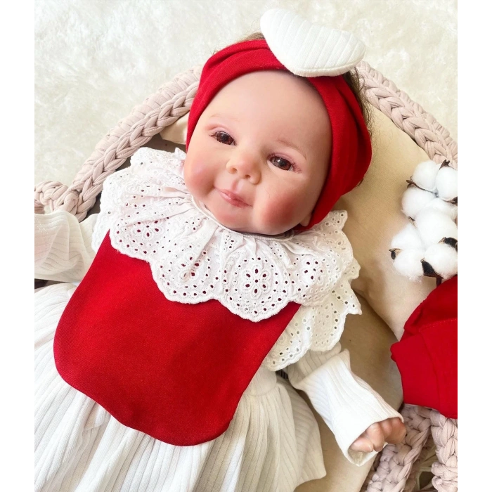 Kalp Baskılı Kutulu 5 Parça Hastane Çıkışı Seti %100 Pamuk