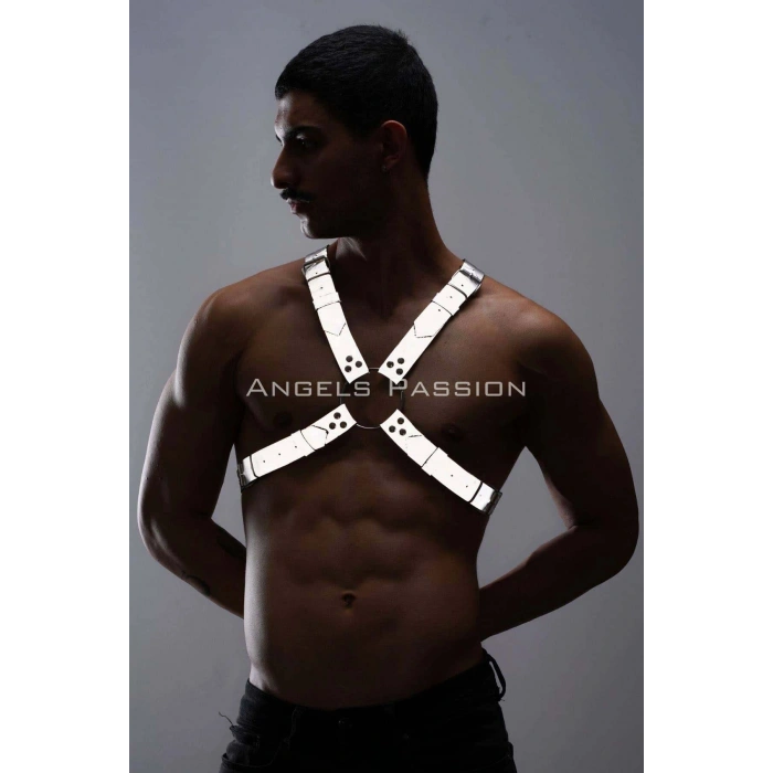 Karanlıkta Parlayan (reflektörlü) Erkek  Göğüs Harness, Parti Aksesuar - Brfm95
