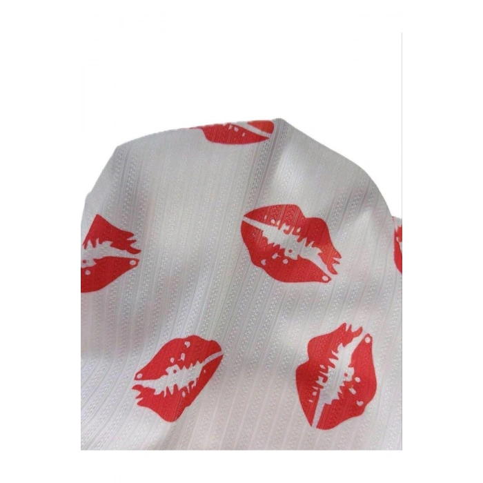 Kiss Öpücük Beyaz Şortlu Takım