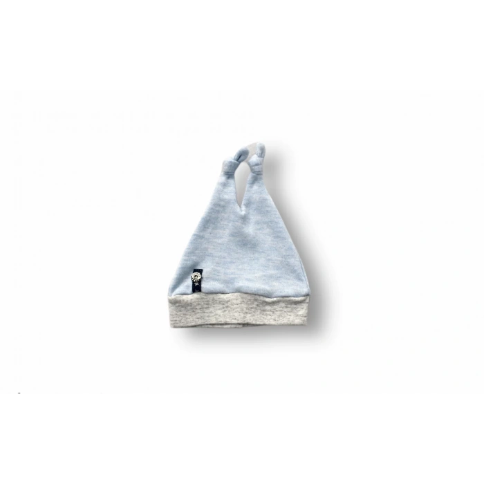 Kuyruklu Yıldız Nakışlı Şapkalı Uzun Kollu Zıbınlı 3lü Kız-erkek Bebek Takımı Mavi