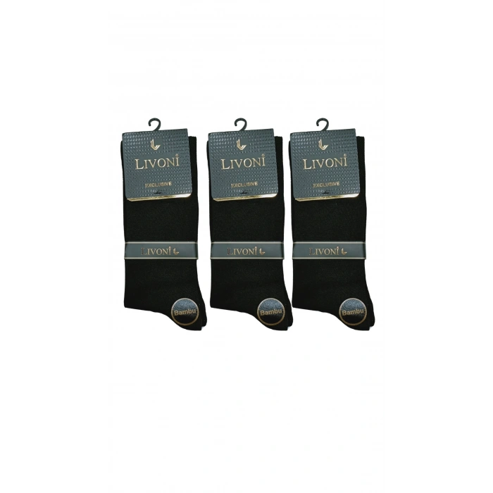 Livoni Dikişsiz Bambu Erkek  Soket Çorap 3 Adet