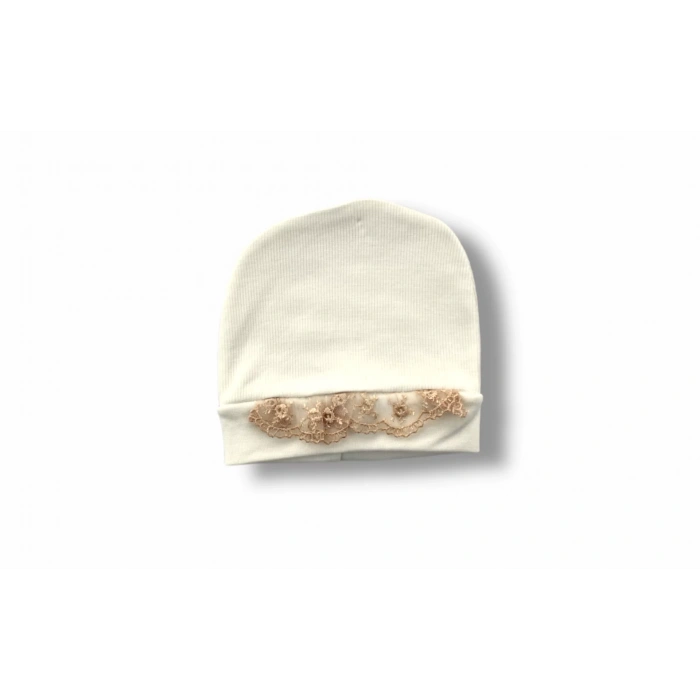 Minik Sincap Nakışlı Şapkalı Uzun Kollu Sweatli 3lü Kız Bebek Takımı Kahverengi