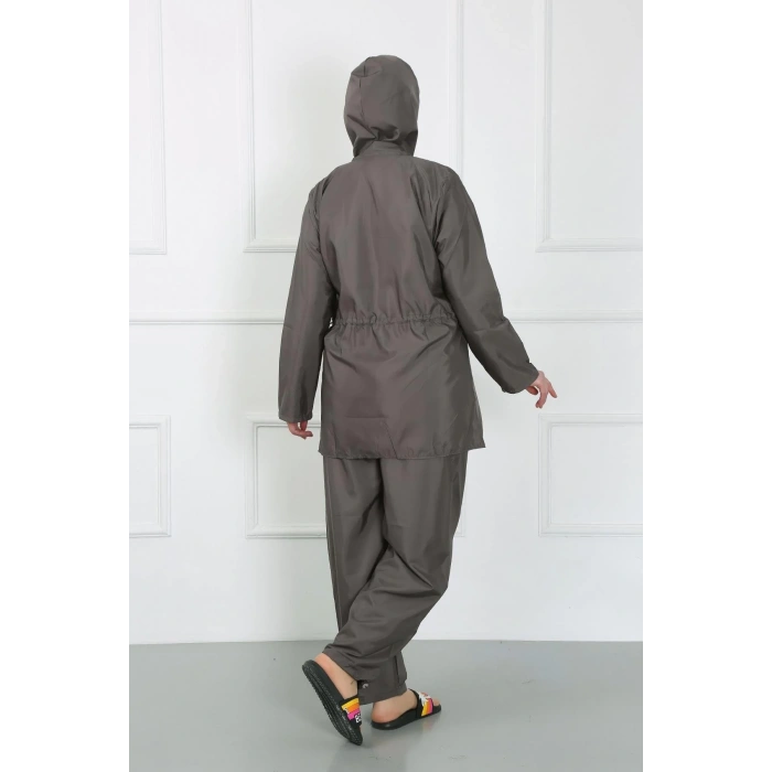 Moda Büyük Beden Tesettür Büyük Mayo Füme