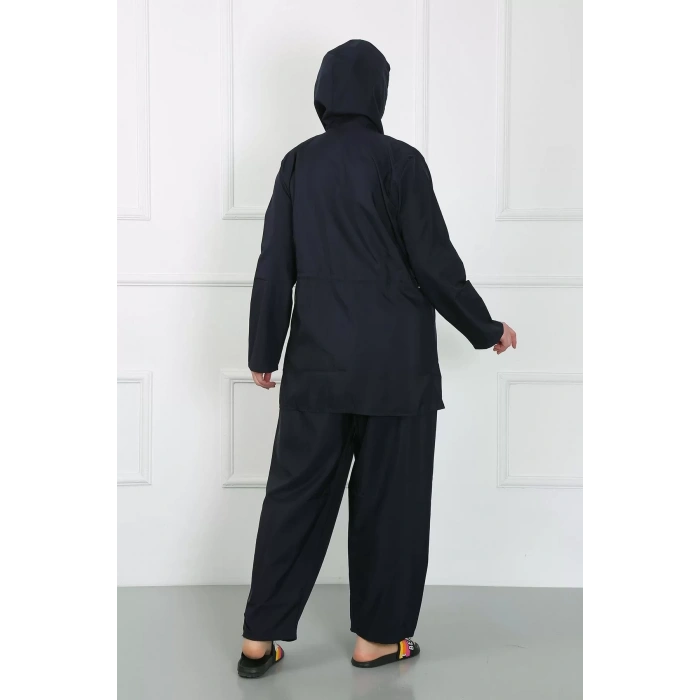 Moda Büyük Beden Tesettür Büyük Mayo Lacivert