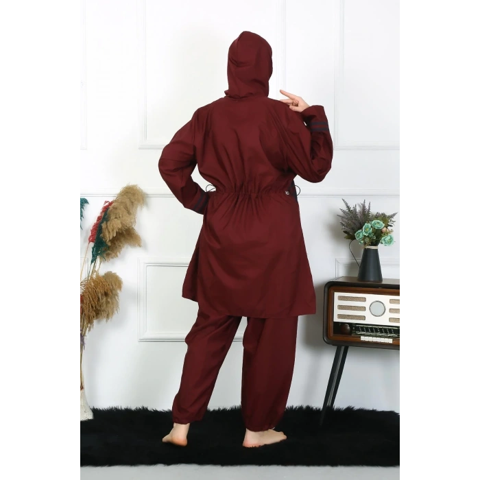 Moda Büyük Beden Tesettür Mayo 7XL-8XL-9XL-10XL Bordo