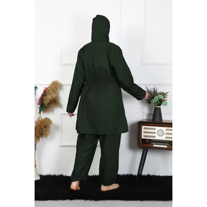 Moda Büyük Beden Tesettür Mayo Haki