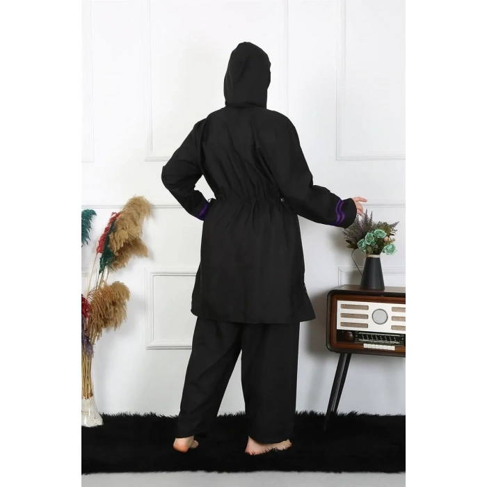 Moda Büyük Beden Tesettür Mayo Siyah