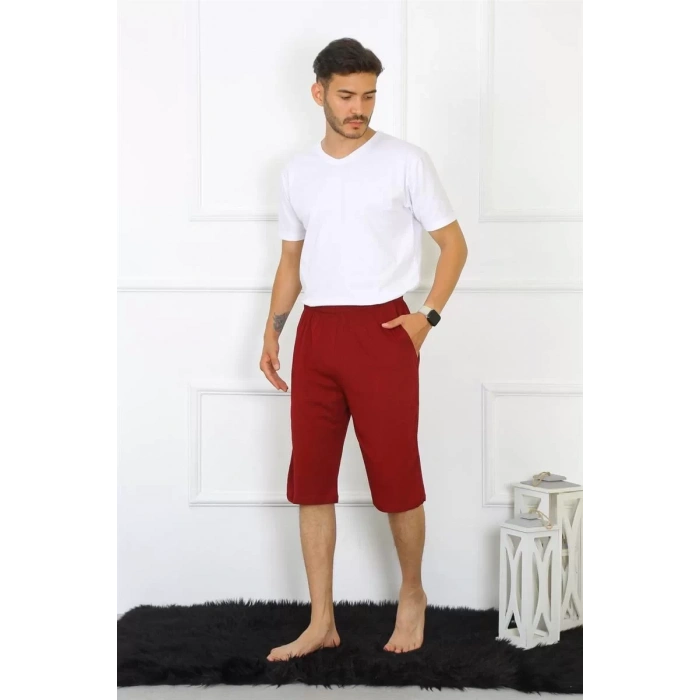 Moda Erkek Cepli Pamuk Lakost Kapri Bordo