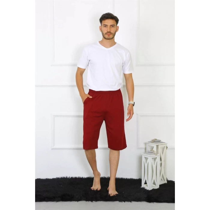 Moda Erkek Cepli Pamuk Lakost Kapri Bordo