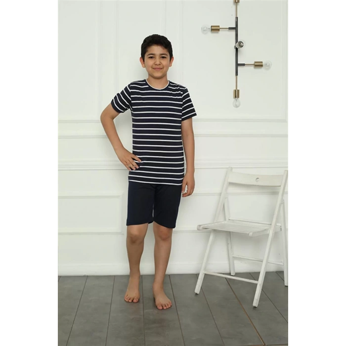 Moda Erkek Çocuk Penye Şortlu Pijama Takım