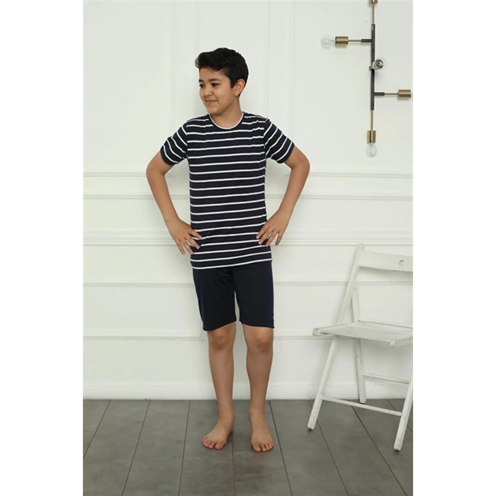 Moda Erkek Çocuk Penye Şortlu Pijama Takım