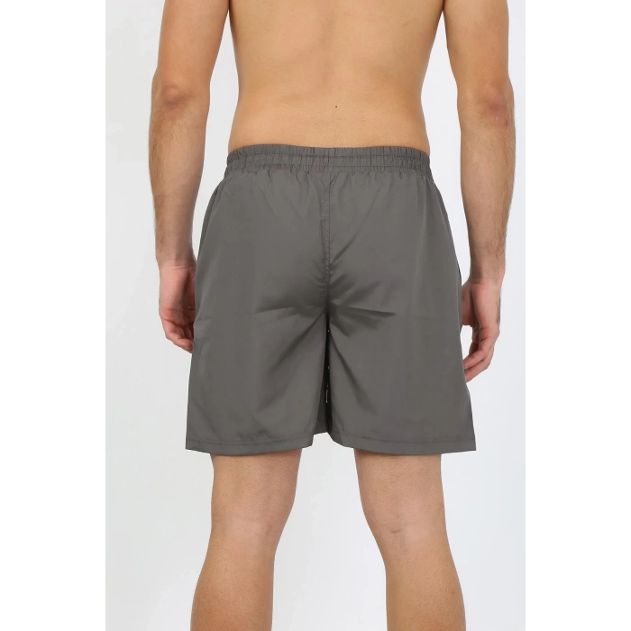 Moda Erkek Fermuar Cepli Deniz Şortu Füme