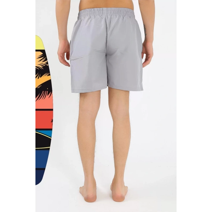 Moda Erkek Gri Deniz Şortu