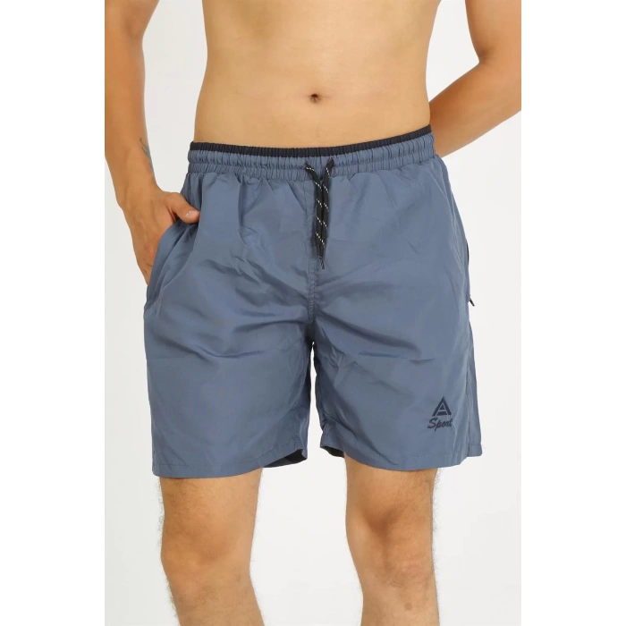 Moda Erkek Gri Deniz Şortu