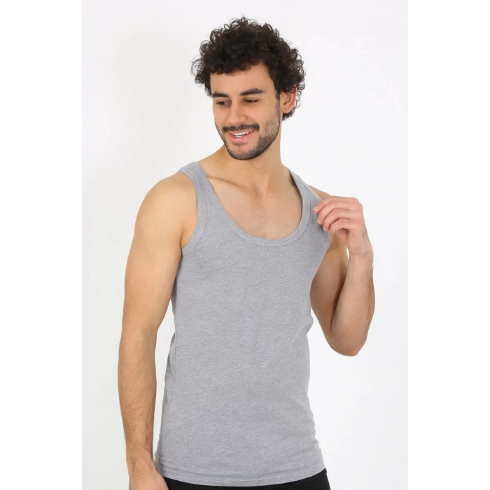 Moda Erkek Gri Ribana Atlet