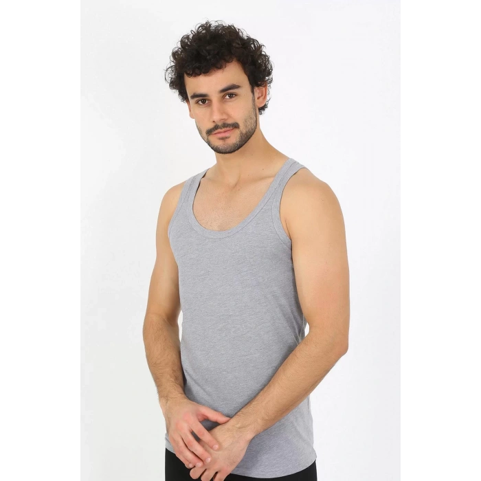 Moda Erkek Gri Ribana Atlet