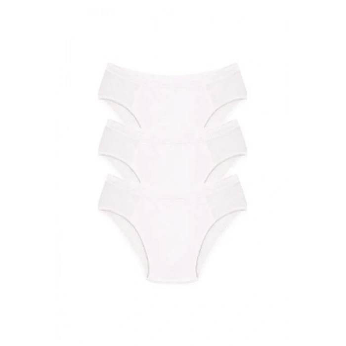 Moda Erkek Pamuk 3lü Beyaz Slip