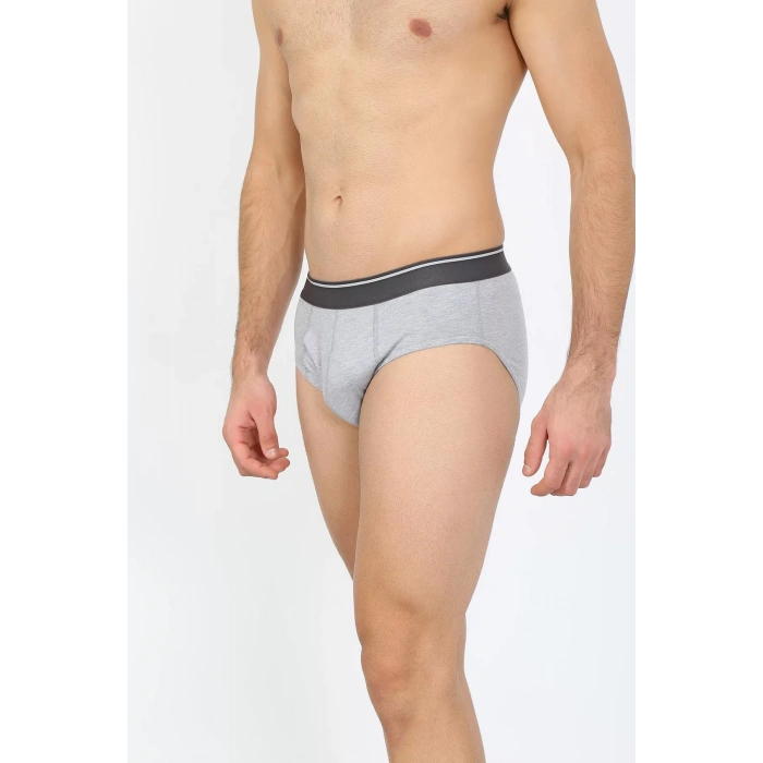 Moda Erkek Pamuk 3lü Bordo Beyaz Gri Likralı Slip