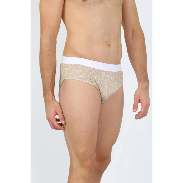 Moda Erkek Pamuk 3lü Desenli Likralı Slip