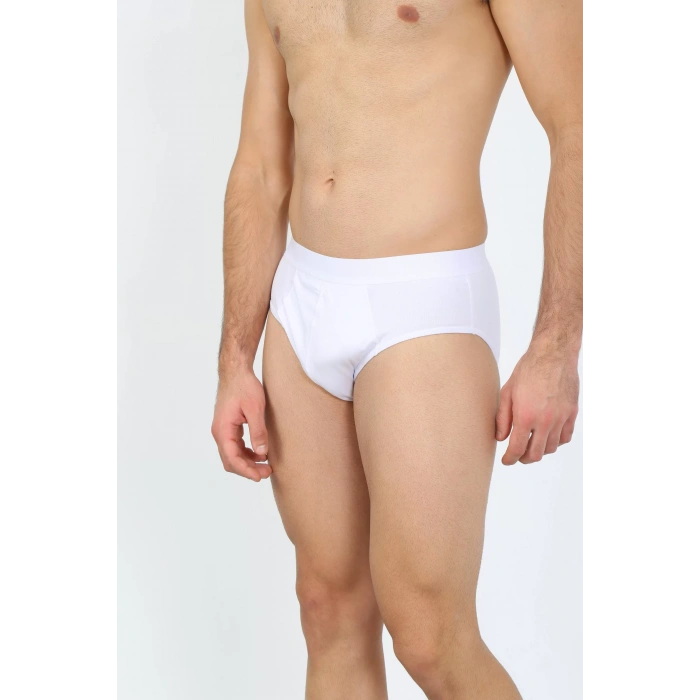 Moda Erkek Pamuk 3lü Laci Beyaz Gri Likralı Slip