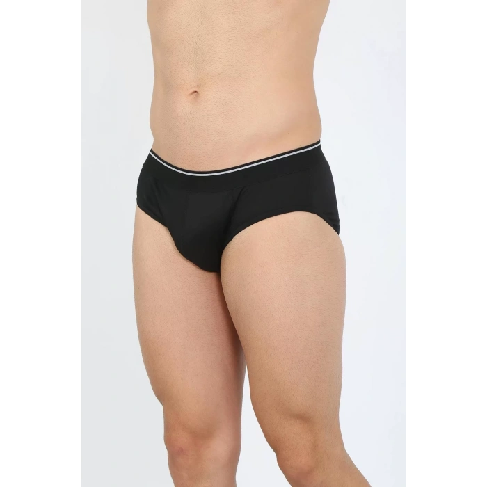 Moda Erkek Pamuk 3lü Siyah Bordo Gri Likralı Slip