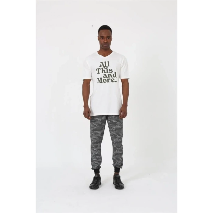 Moda Erkek Pamuk Alt Eşofman Gri