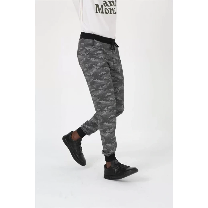 Moda Erkek Pamuk Alt Eşofman Gri