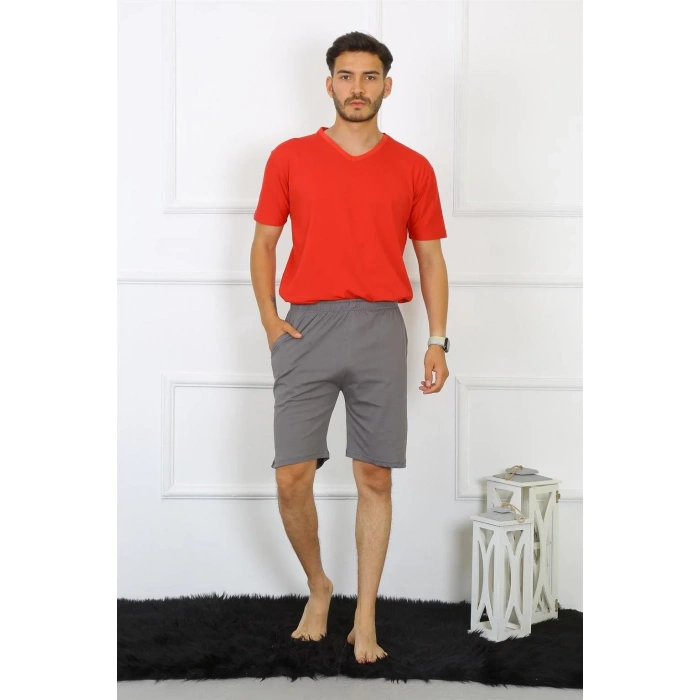 Moda Erkek Pamuk Füme Şort