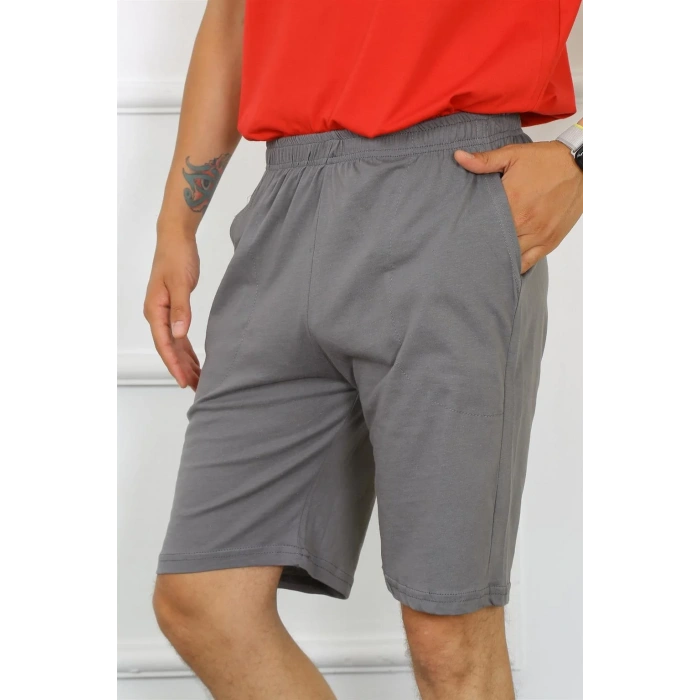 Moda Erkek Pamuk Füme Şort
