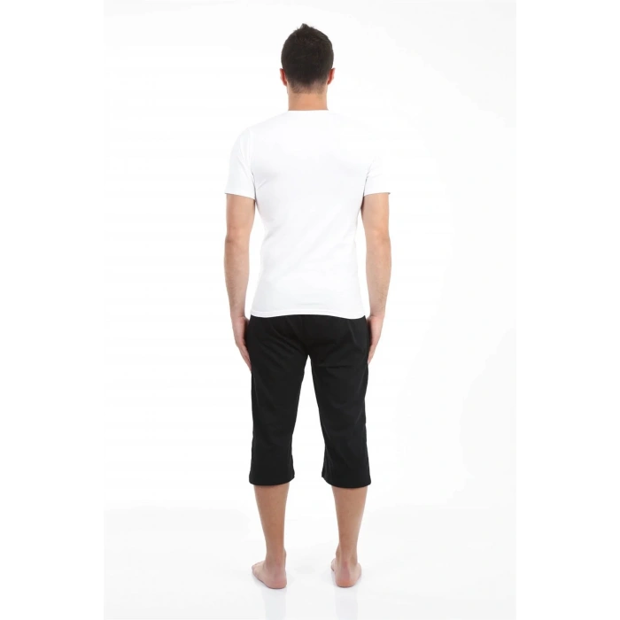Moda Erkek Pamuk Kapri Siyah