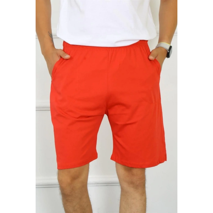 Moda Erkek Pamuk Kırmızı Şort